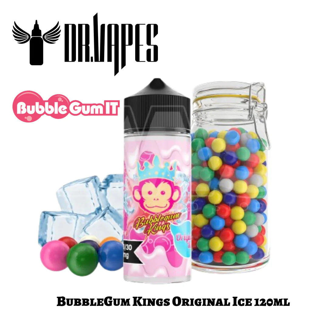DR VAPE 120 ML 3 MG ( BUBBLEGUM ORIGINAL ICE )