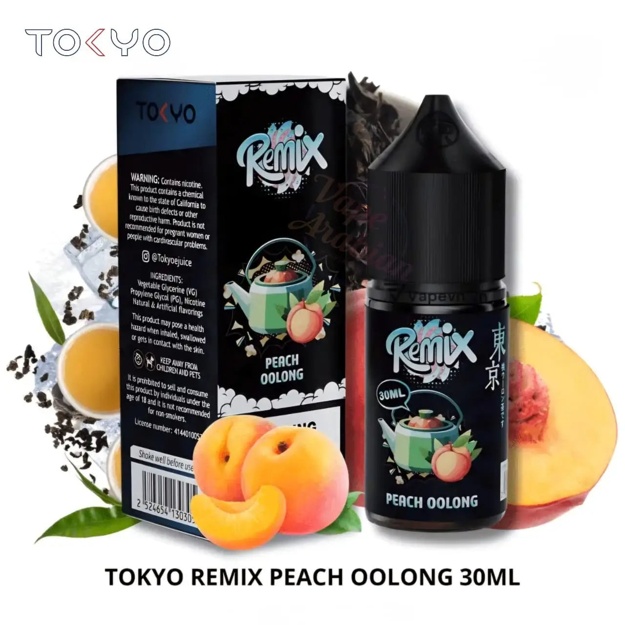 TOKYO SALTNIC REMIX 50 MG ( PEACH OOLONG )